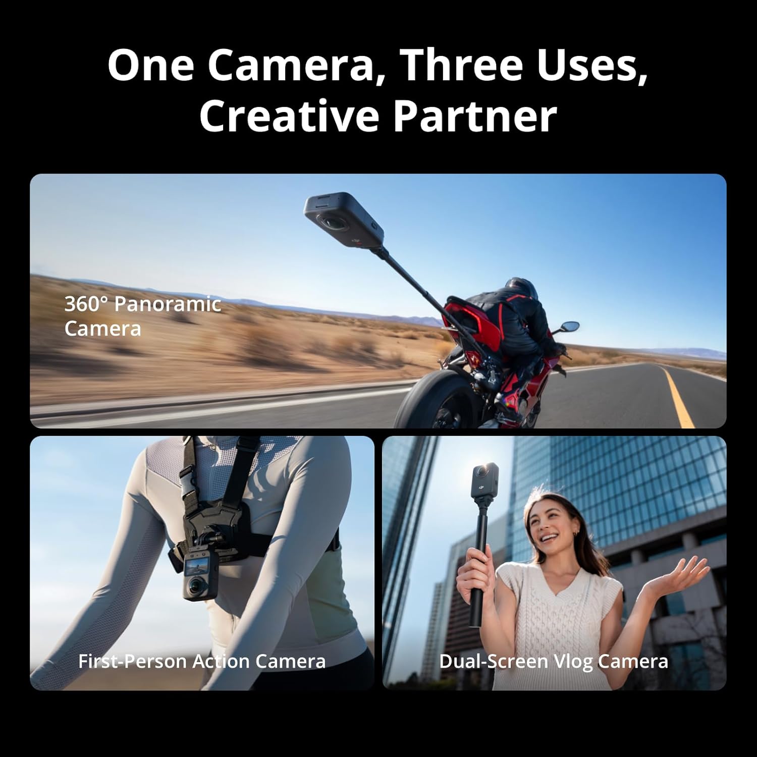 DJI Osmo 360 Adventure Combo, 360 Camera with 1-Inch 360° Imaging, Extended Battery Life with 3 Batteries, Native 8K 360° Video, 4K/120fps & 170° Boost Video, Action Camera for Sports, Vlog DJI Osmo 360 Adventure Combo, 360 Camera with 1-Inch 360° Imaging, Extended Battery Life with 3 Batteries, Native 8K 360° Video, 4K/120fps & 170° Boost Video, Action Camera for Sports, Vlog